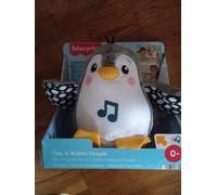 Fisher-Price Plush Tummy Time Toy, Flap & Wobble Penguin, Newborn Musical Toy