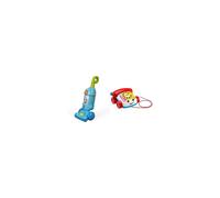 Fisher-Price FNR97 Laugh Light-up Learning Vacuum, Baby and Toddler Push Toy, Multicolour & Chatter Telephone, infant and toddler pull toy