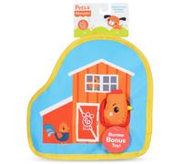 Fisher-Price for Pets Chicken Coop Peek-a-Boo Burrow Dog Toy Flattie Style Pet Plush Developmental Toys for Dogs