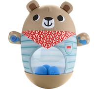 Fisher-Price Baby Toy Friendship Forest Bat & Wobble Inflatable Bear Roly-Poly Activity for Gross Motor Play Infants Ages 6+ Months, JLB83