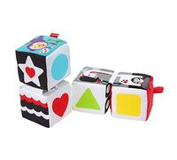 Fisher-Price Fun to Flip Soft Blocks, Tethered Sensory Baby Toys [Old Model]