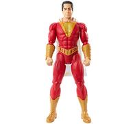Fisher-Price GGY38 DC Comics Thunder Punch Shazam Movie Action Figure with Lights and Sounds, 12” Scale, Projectile Firing Weapon, Multicoloured