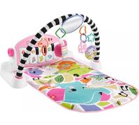 Fisher-Price Glow & Grow Kick and Play Gym - Pink Baby Playmat with 4 Ways to Play, Smart Stages Learning, 10 Linkable Toys, and Removable Piano for Newborn and Up