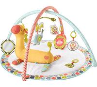 Fisher-Price Go Wild Gym & Giraffe Wedge, Infant Activity Gym with Large Playmat, Musical Toy & Tummy Time Support Wedge for Babies, Multi