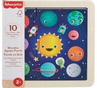 Fisher-Price HXV16 Planets Wooden Puzzle, Multi-Colour