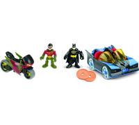 Fisher-Price Imaginext DC Super Friends Preschool Toy Batman Batmobile & Cycle Vehicle Set, 2 Figures, for Pretend Play Kids Ages 3+ Years