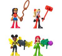 Fisher-Price Imaginext DC Super Friends Rivals Figure Set with Wonder Woman Bumble Bee Harley Quinn & Poison Ivy for Kids Ages 3+ Years