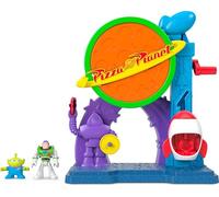 Fisher-Price Imaginext Disney and Pixar Toy Story Pizza Planet Playset with 3-inch Buzz Lightyear & Alien Friend Action Figures, Toy Rocket & Proectiles, JKW20