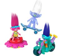 Fisher-Price Imaginext DreamWorks Trolls Toys Sparkle & Roll Pack Poppy Branch & Guy Diamond Figures for Pretend Play Kids Ages 3+ Years