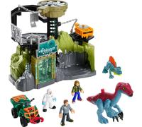 Fisher-Price Imaginext Jurassic World Dinosaur Lab Playset with Owen Grady Maisie & Dr. Grant Figures, Therizinosaurus & Dimetrodon, Ages 3+ Years, HPT69