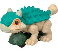 Fisher-Price Imaginext Jurassic World Dinosaur, Ankylosaurus Push-Toy with Rolling Wheels & Wiggling Motion, 5.5 Inches Tall