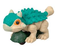 Fisher-Price Imaginext Jurassic World Dinosaur Ankylosaurus Push-Toy with Rolling Wheels & Wiggling Motion 5.5 Inches Tall