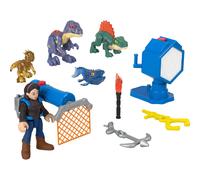 Fisher-Price Imaginext Jurassic World Dinosaur Toys Evo-Scanner Multi-Pack 10-Piece Light-Up Figures Set for Ages 3+ Years