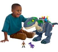 Fisher-Price Imaginext Jurassic World Rebirth Dinosaur Playset, Ultimate Action Chomp T. rex 18-inch Dino Toy with Lights, Sounds, Motion & 2 3-inch Action Figures, JGR40