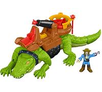 Imaginext Preschool Toys Walking Croc & Pirate Hook 5-Piece Playset with Launcher for Pretend Play Ages 3+ Years