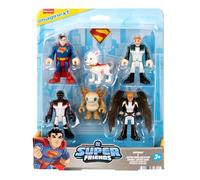 Fisher-Price Imaginext Superman Action Figure Multipack, 6 Characters, 3-inch Collectible Set with Krypto & Kaiju, JDL09
