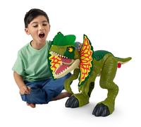 Fisher-Price Imaginext Jurassic World Thrash Attack Dilophosaurus Dinosaur Toy with Lights & Sounds for Kids