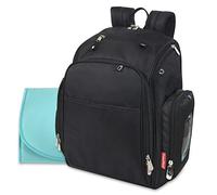 Fisher-Price Large Multi-Pocket Multifunction Kaden Baby Diaper Bag Backpack for Infant Boys & Girls (Black)