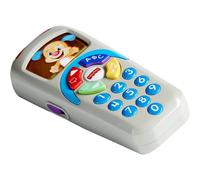 Fisher-Price Laugh and Learn Remote Light-up Screen UK English Version Push Buttons and 35+ Sing-Along Songs Tunes & Phrases Baby Learning Toy E