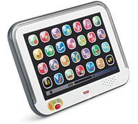 Fisher-Price Pretend Tablet Toddler Learning Toy with Lights Music and Smart Stages Educational Content, Gray, Laugh & Learn UK English Version, CDG33