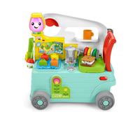 Fisher-Price HCK56 Laugh & Learn 3-In-1 On-The-Go Camper - UK English Edition, Musical Push-Along Walker and Activity Center for Infants and Toddlers, Multicolor, 52.8 cm*34.5 cm*50.4 cm