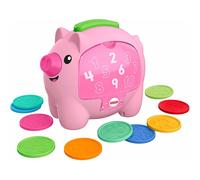 Fisher-Price Laugh & Learn Count & Rumble Piggy Bank, musical baby toy with fun motion action, GJC68