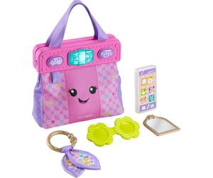Fisher-Price Laugh & Learn Going Places Learning Purse | Pretend Bag with 4 Play Accessories, Baby Toy with Lights & Educational Music, Infants & Toddlers Ages 6+ Months, HTW89