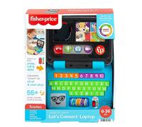 Fisher-Price Laugh & Learn Let's Connect Laptop - UK English Edition, electronic toy with Smart Stages learning content for infants and toddlers