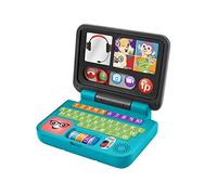 Fisher-Price Laugh & Learn Let's Connect Laptop - UK English Edition, electronic toy with Smart Stages learning content for infants and toddlers, HGW96