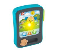 Fisher-Price Laugh & Learn Puppy’s Storytime Reader, Multilanguage | English, German, French, Pretend Tablet Learning Toy, Music & Lights, Infants & Toddlers Ages 6+ Months, JFK28