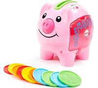 Fisher-Price Laugh & Learn Smart Stages Piggy Bank [Amazon Exclusive] | Musical Learning Toy, 10 Pretend Coins, Fine Motor Skills, Cause & Effect, Infants & Toddlers (Amazon Exclusive)