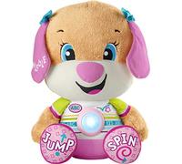 Fisher-Price Laugh & Learn So Big Sis, Large Musical Plush Puppy Toy with Learning Content for Infants and Toddlers