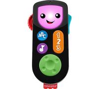 Fisher-Price Laugh & Learn Stream & Learn Remote, Electronic Pretend TV Remote Toy with Lights and Educational Content for Infants and Toddlers