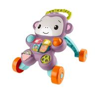 Fisher-Price Learn With Me Purple Monkey Walker | Baby Push Toy, Lights & Educational Music, Hands-on Fine Motor Activities, Infants Ages 6+ Months, JLD58