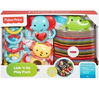 Fisher-Price Link-n-Go Play, New-born Activity Toy Mirror, Rattle Sounds DFP25