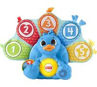 Fisher-Price Linkimals Adam the Peacock French Version Interactive Lights & Music Numbers & Colours Children's Toy from 9 Months HNN75