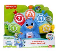 Fisher-Price Linkimals Counting & Colors Peacock - Interactive Baby Toy with 40+ Songs, Counting 1-5, Colors & Shapes