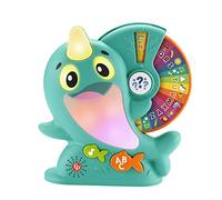 Linkimals Musical Learning Toy for Toddlers with Interactive Lights Music and Educational Games, Learning Narwhal, UK English Version, HRC55