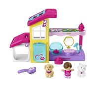 Fisher-Price Little People Barbie Toddler Toy Play and Care Pet Spa Playset with Music & Sounds for Pretend Play Kids Ages 18+ Months, HJW76