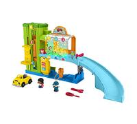 Fisher-Price Little People Car Wash Workshop - Interactive Car Workshop Playset with Lights, Music and Smart Stages Learning Content for Toddlers in Multilingual Version, HRB35