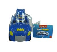 Fisher-Price Little People DC Super Friends Large 5" 12cm Wheelies - Includes Batman & Batmobile