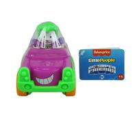 Fisher-Price Little People DC Super Friends Large 5" 13cm Wheelies - Includes Joker & Jokermobile
