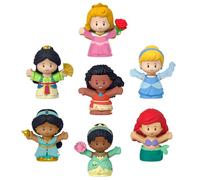 Fisher-Price Little People Disney Princess Toys, Set of 7 Character Figures for Toddler and Preschool Pretend Play, HJW75