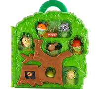 Fisher-Price Little People Toddler Toy Forest Friends Carry Case Playset with Animal Figures for Pretend Play Kids Ages 1+ Years, HWB29
