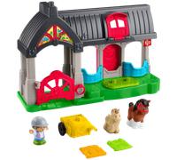 Fisher-Price Little People Toddler Toy Friendly Horses Stable Playset with Sounds, Figures & Accessories for Kids Ages 1+ Years, HWR84