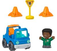 Fisher-Price Little People Toddler Toy Roadside Tow & Go Rescue Figure & Vehicle 5-Piece Set for Pretend Play Kids Ages 1+ Years, JMT87