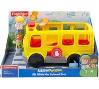 Fisher-Price - Little People School Bus Always With You, Push Toy Vehicle with Music, Includes Emily and Eddie Character, Children's Toy 1+ Years, FKX00
