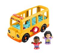 Fisher-Price Little People Toddler Toy School Bus Musical Push-Along Vehicle with 2 Figures for Kids Ages 1+ Years, Multilanguage Version, HYT03