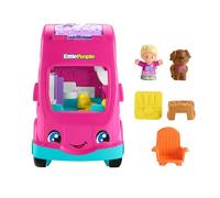 Fisher-Price Little People Toddler Toy Barbie Little Dreamcamper RV Playset with Music Lights & 2 Figures for Ages 18+ Months, Multilanguage Version, HYR86