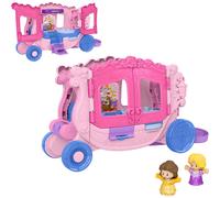 Fisher-Price Little People Toddler Toy Disney Princess Pull-Along Musical Carriage Playset with Figures for Pretend Play Kids Ages 18+ Months